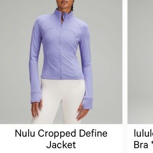 lululemon athletica Lavender Nulu Cropped Jacket